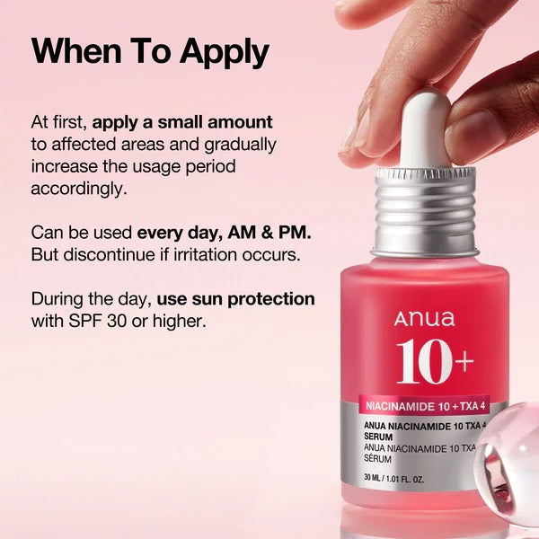 Serum Facial 10% Niacin , Txa 4 % de Anua